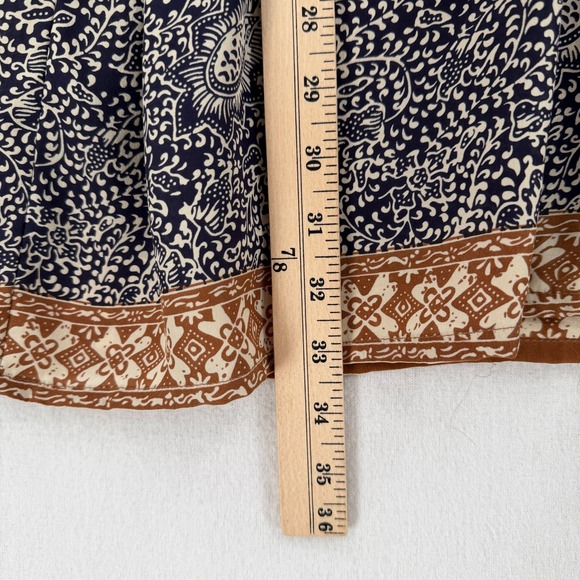 NATALIE MARTIN Stevie Dress Womens XS Blue Cream Silk Floral Boho Mini Smock - Picture 12 of 13